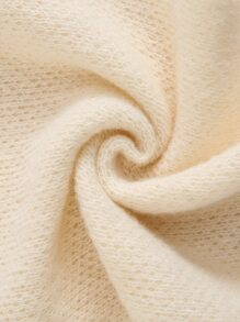 Letter Patch Decor Scarf - White - View 2