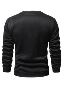 Manfinity Homme Áo nỉ Nam Lá thư Giải trí - màu đen - Xem 2