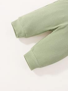 男婴童標語圖案連體衣和運動褲和帽和手套 - 彩色 - 查看 3