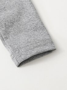 Conjunto de pijama impreso de expresión para niños preadolescentes con ajuste apretado - Multicolor - Ver 6