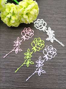 1入組花朵形狀切割模具 - 銀色 - 查看 2