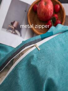 Set colcha sin relleno con patrón de cuadros - Multicolor - Ver 3