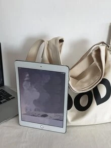 Estudiantes de secundaria Universidad Estudiante de primer año Bolso bandolera multifuncional Bolso bandolera Bolso casual Hombres Carta Gráfico Lona Hobo Bolso, Bolso Mochila para viajes, Universidad, Aire libre, Deportes, Viaje - Beis - Ver 4