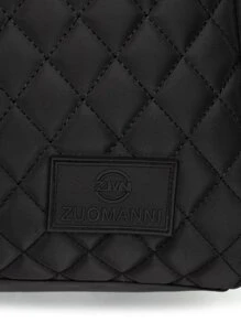 Men Quilted Detail Duffel Bag - Black - View 8