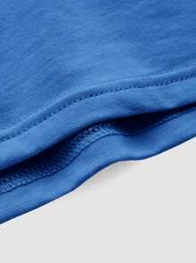 SHEIN MOD Top corto de tirantes unicolor - Azul - Ver 4