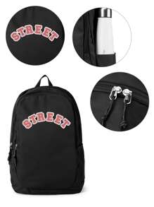 字母圖案功能背包 - 黑色 - 查看 8