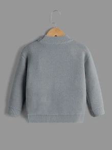 Toddler Boys Bear Pattern Jumper - Grey - View 2