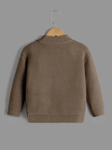 Toddler Boys Bear Pattern Jumper - Brown - View 2