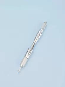 双头微针纹绣笔，扁平针和圆针刀片，眉毛绣花手工工具，化妆用品，1支装 - 銀色 - 查看 2