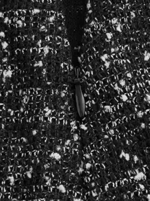 BizChic Women's High Waist Chain Detail Tweed Skirt, Elegant