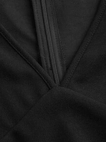 BizChic Đầm Trọn gói Dây kéo màu trơn Thanh lịch - màu đen - Xem 6