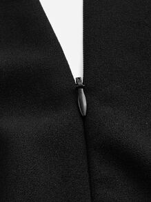 BizChic Đầm Trọn gói Dây kéo màu trơn Thanh lịch - màu đen - Xem 7