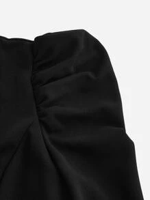 BizChic Đầm Trọn gói Dây kéo màu trơn Thanh lịch - màu đen - Xem 8