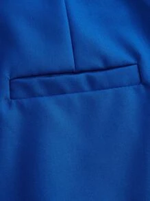 BizChic High Waist Seam Detail Slant Pockets Pants Workwear - Royal Blue - View 11