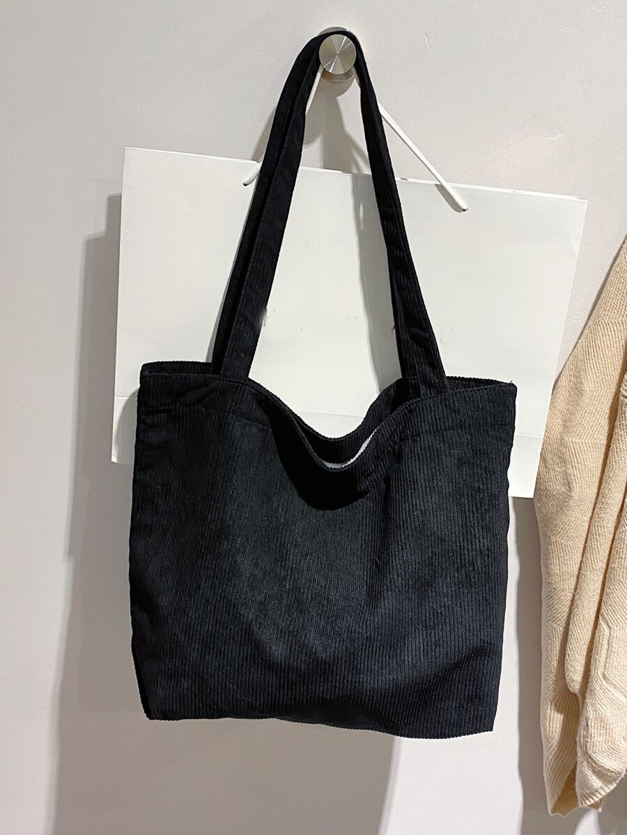 Minimalist Shopper Bag - Black - View 1