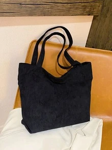 Minimalist Shopper Bag - Black - View 5