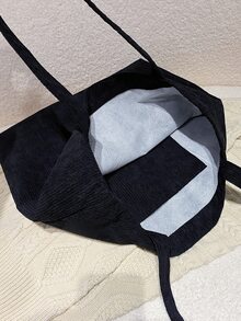 Minimalist Shopper Bag - Black - View 7