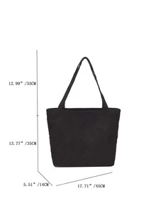 Minimalist Shopper Bag - Black - View 8