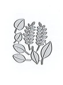 1pc Leaf Design Cutting Die - Silver - View 1
