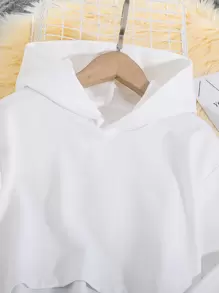 Chicas adolescentes bajo irregular Capucha & con estampado de camuflaje Pantalones con top de tirantes - Multicolor - Ver 5