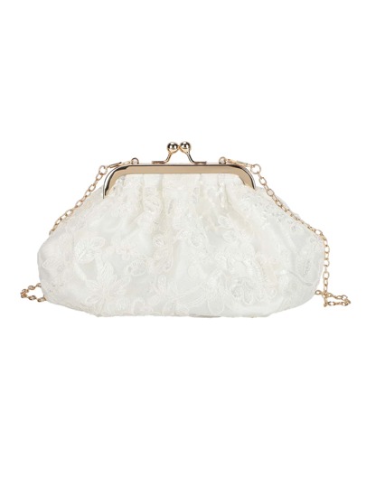 Bolsa Crossbody Com Bordado De Renda Estilo Fada