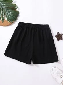 Toddler Boys Side Striped Track Shorts - Black - View 2