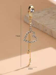 Rhinestone Heart Decor Navel Belly Cuff Unisex Fashion Punk Body Piercing Jewelry Valentines,Mom,Mother,Mother's Day,Gift