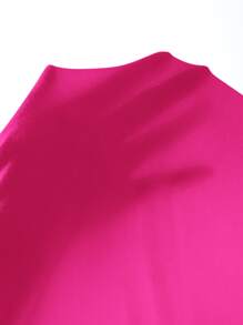 SHEIN BASICS One Shoulder Solid Crop Top - Hot Pink - View 6