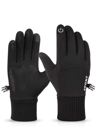 男士字母圖案冬天手套