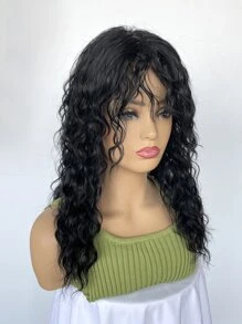 中等卷人造假髮帶劉海 - 黑色 - 查看 3