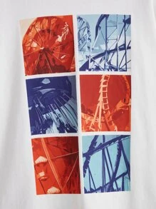 SHEIN Boys Playground Print Tee - White - View 6