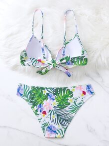 Tropical Underwire Summer Beach Bikini Set - Multicolor - View 4