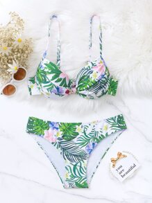 Tropical Underwire Summer Beach Bikini Set - Multicolor - View 7