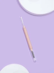 1支双头钢针睫毛梳，带眉梳、眉刷、眼影刷、螺旋刷、睫毛刷 - 藕粉色 - 查看 6