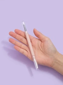 1支双头钢针睫毛梳，带眉梳、眉刷、眼影刷、螺旋刷、睫毛刷 - 藕粉色 - 查看 7