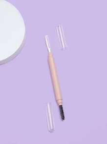 1支双头钢针睫毛梳，带眉梳、眉刷、眼影刷、螺旋刷、睫毛刷 - 藕粉色 - 查看 8
