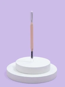 1支双头钢针睫毛梳，带眉梳、眉刷、眼影刷、螺旋刷、睫毛刷 - 藕粉色 - 查看 10