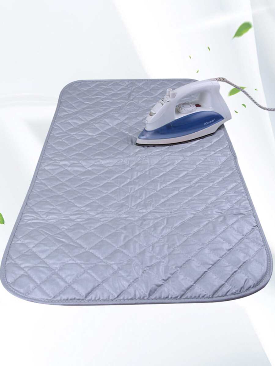 1 件纯色防滑熨烫垫家居装饰、家居装饰、适用于厨房、卧室、家庭、办公室、学校 - 銀色 - 查看 1