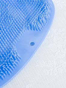 去角質淋浴按摩產品刮刀浴室防滑浴室毯後按摩刷矽膠腳水洗身體清潔洗澡工具 - 藍色 - 查看 3
