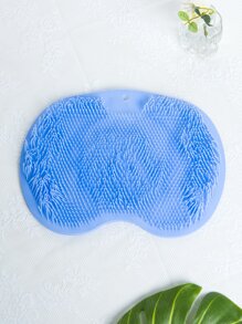 去角質淋浴按摩產品刮刀浴室防滑浴室毯後按摩刷矽膠腳水洗身體清潔洗澡工具 - 藍色 - 查看 6