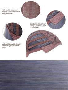 Tóc giả tổng hợp dài thẳng có tóc mái - Màu dương cầm - Xem 6