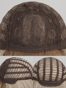 HAIRCUBE 28 英寸金色黑色漸變劉海長捲髮美麗時尚女式合成假髮 - 彩色 - 查看 9