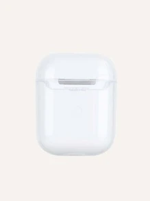 Solid Tpu Shockproof Case With Earbud Holder Compatible With Apple Airpods & AirPods1/2 AirPods Pro - Clear - View 2
