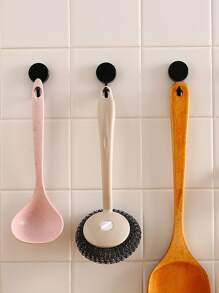 10入組自粘牆面掛鉤強的不附帶鑽孔外套包浴室門廚房巾衣架掛鉤家庭收納配件 - 彩色 - 查看 7