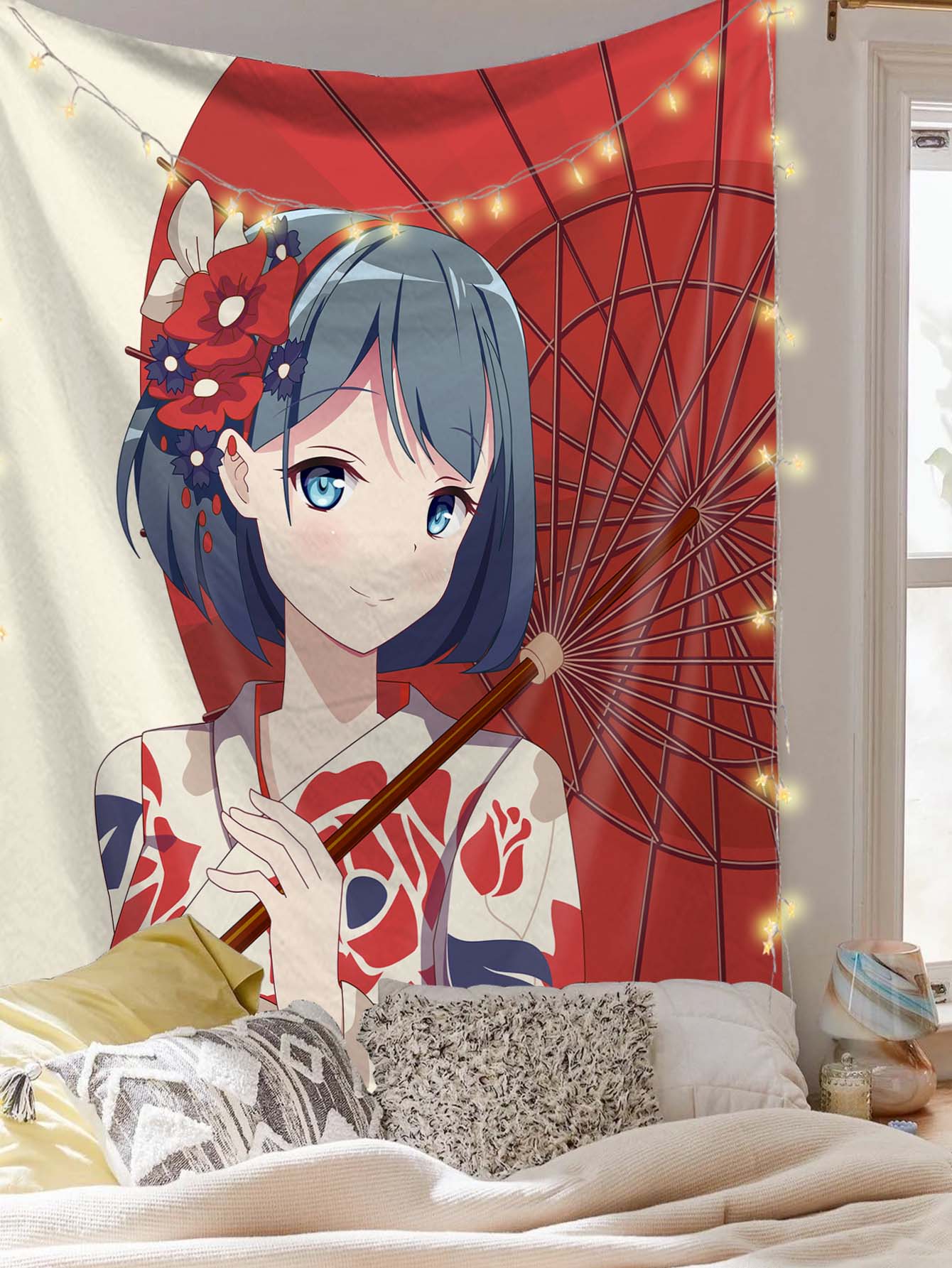 1 pieza Tapiz con estampado de figura - Multicolor - Ver 1