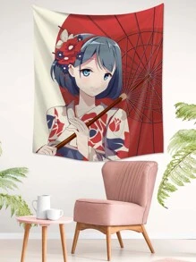 1 pieza Tapiz con estampado de figura - Multicolor - Ver 4