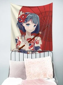 1 pieza Tapiz con estampado de figura - Multicolor - Ver 5