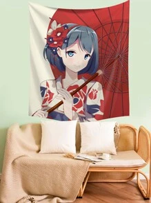 1 pieza Tapiz con estampado de figura - Multicolor - Ver 7