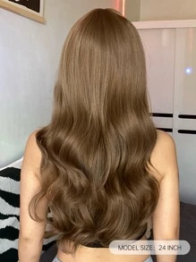 HAIRCUBE 24 Inch Nâu Nổ Dài Xoăn Tuyệt Đẹp Đẹp Mê Hoặc Tổng Hợp Bộ Tóc Giả Dành Cho Nữ - màu nâu - Xem 2