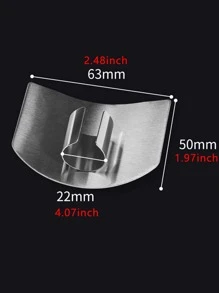 1pc, Finger Guard Stainless Steel Finger Guard For Slicing Reusable Finger Guard Kitchen Finger Guard Metal Finger Guard Cutting Protector Safety Cutting Tools Kitchen Accessories Kitchen Tools - Silver - View 3